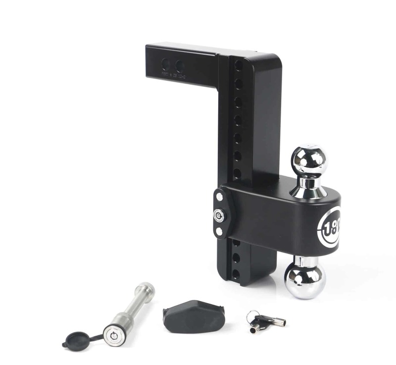 Weigh Safe 180 Hitch 10in Drop Hitch & 2in Shank (10K/12.5K GTWR) w/WS05 - Black Cerakote - CTB10-2-KA-CER-BLA