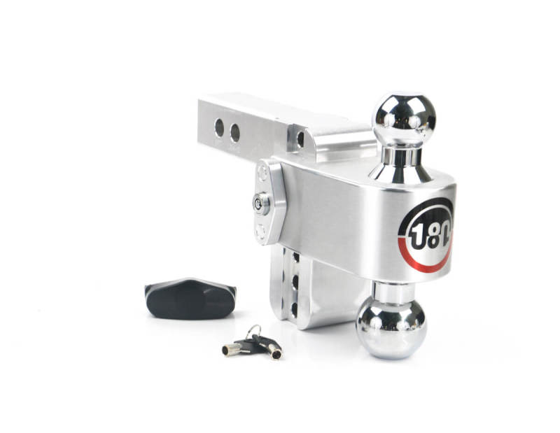 Weigh Safe 180 Hitch 4in Drop Hitch & 2in Shank (10K/12.5K GTWR) - Aluminum - CTB4-2