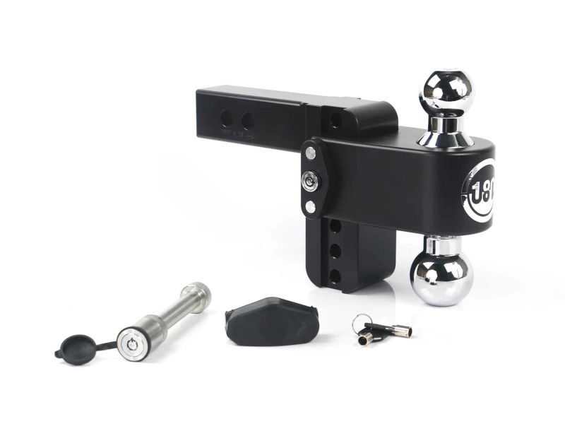 Weigh Safe 180 Hitch 4in Drop Hitch & 2in Shank (10K/12.5K GTWR) w/WS05 - Black Cerakote - CTB4-2-KA-CER-BLA