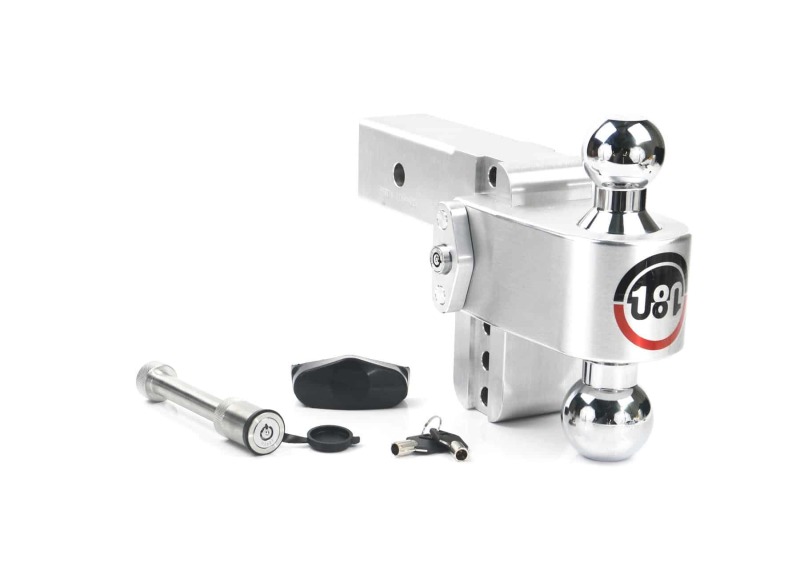 Weigh Safe 180 Hitch 4in Drop Hitch & 2.5in Shank (10K/18.5K GTWR) w/WS05 - Aluminum - CTB4-2.5-KA