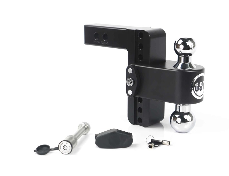 Weigh Safe 180 Hitch 6in Drop Hitch & 2in Shank (10K/12.5K GTWR) w/WS05 - Black Cerakote - CTB6-2-KA-CER-BLA