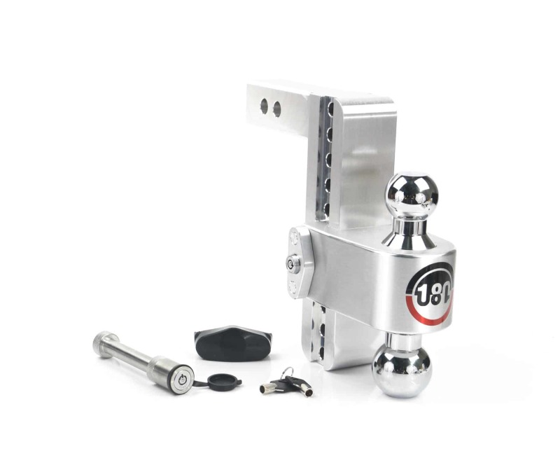 Weigh Safe 180 Hitch 8in Drop Hitch & 2in Shank (10K/12.5K GTWR) w/WS05 - Aluminum - CTB8-2-KA