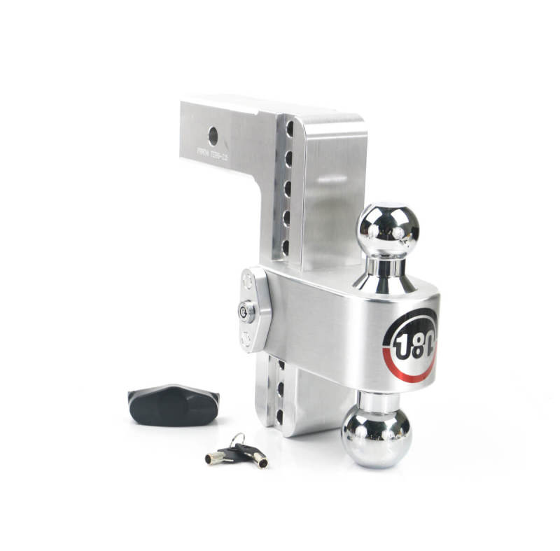 Weigh Safe 180 Hitch 8in Drop Hitch & 2.5in Shank (10K/18.5K GTWR) - Aluminum - CTB8-2.5