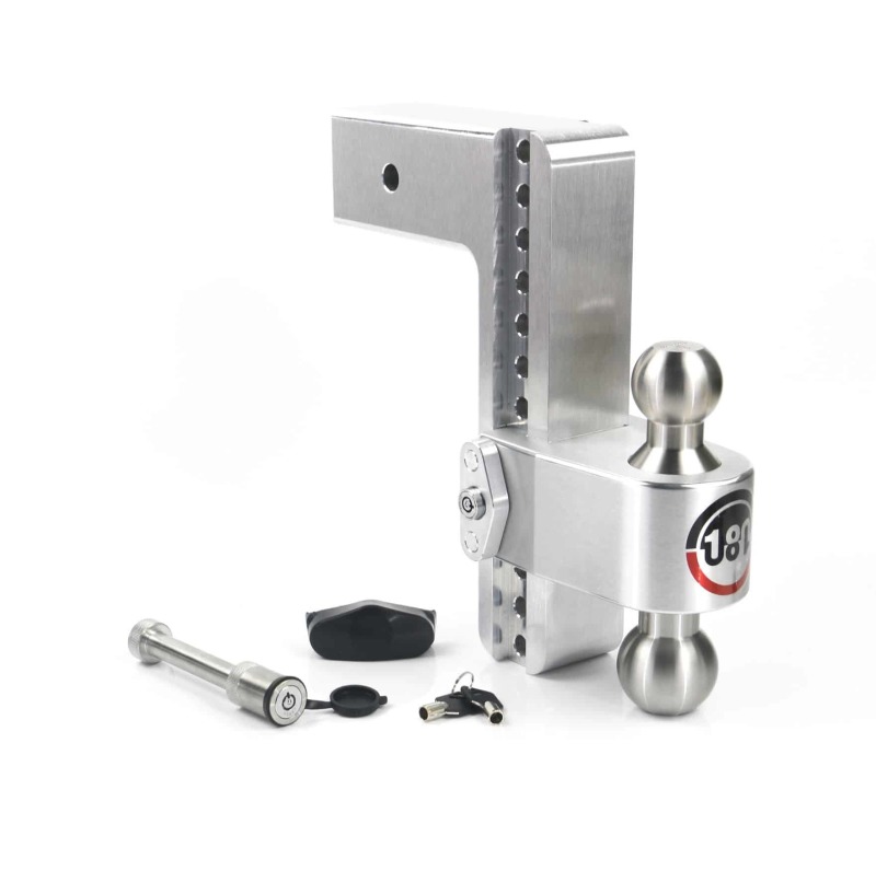 Weigh Safe 180 Hitch 10in Drop Hitch & 3in Shank (10K/21K GTWR) w/WS05 - Aluminum - LTB10-3-KA