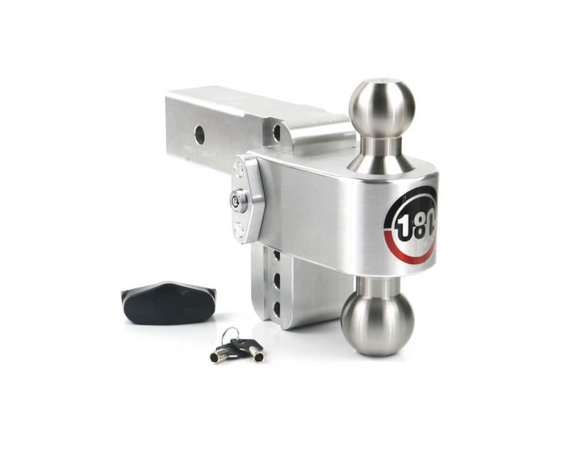 Weigh Safe 180 Hitch 4in Drop Hitch & 2.5in Shank (10K/18.5K GTWR) - Aluminum - LTB4-2.5