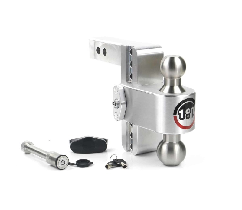 Weigh Safe 180 Hitch 6in Drop Hitch & 2in Shank (10K/12.5K GTWR) w/WS05 - Aluminum - LTB6-2-KA