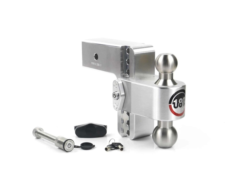 Weigh Safe 180 Hitch 6in Drop Hitch & 3in Shank (10K/21K GTWR) w/WS05 - Aluminum - LTB6-3-KA