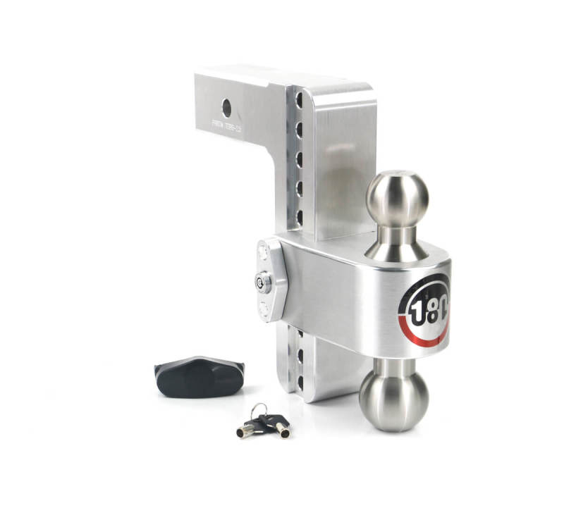 Weigh Safe 180 Hitch 8in Drop Hitch & 2.5in Shank (10K/18.5K GTWR) - Aluminum - LTB8-2.5