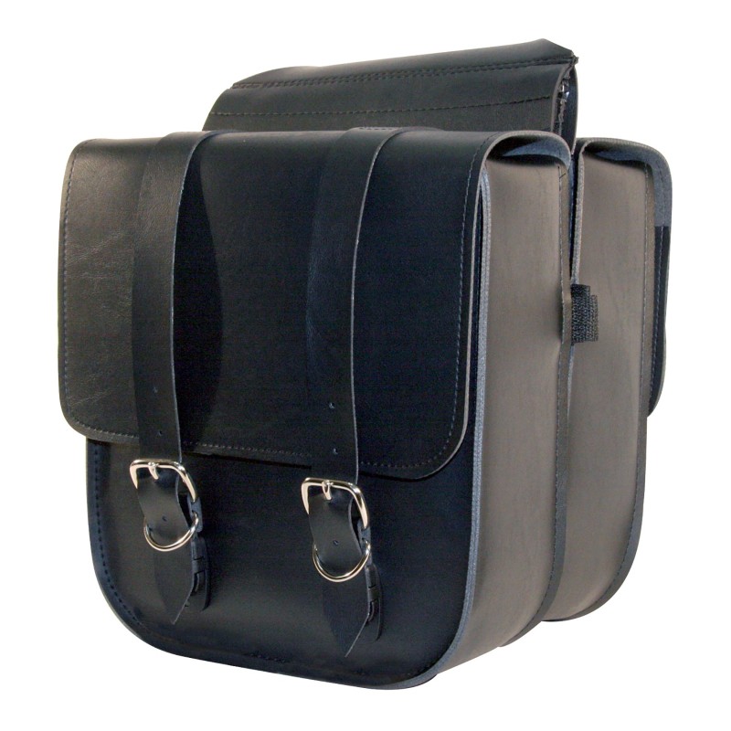 Willie & Max Universal Standard Straight Saddlebags (11 in L x 12 in W x 3.5 in H) - Black - 58301-00