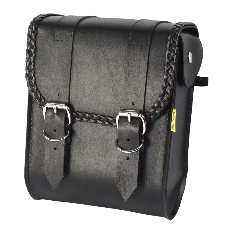Willie & Max Universal Braided Sissy Bar Bag (8 in L x 10 in W x 4.5 in H) - Black - 58481-20