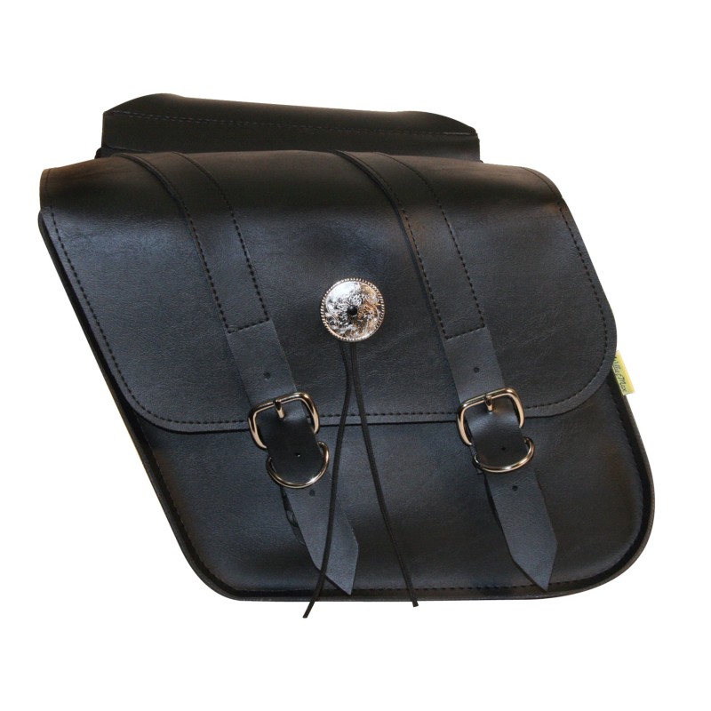 Willie & Max Universal Deluxe Compact Slant Saddlebags (12 in L x 9.5 in W x 5.5 in H) - Black - 58707-00