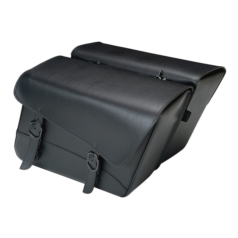 Willie & Max Universal Black Jack Large Slant Saddlebag Set (16 in L x 11 in H x 6.5 in W) - Black - 59589-00