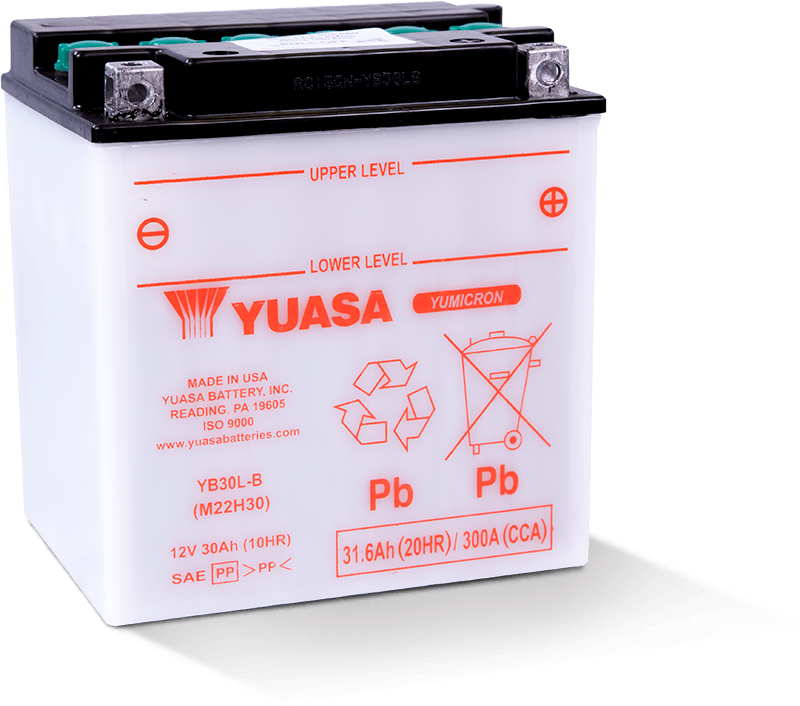 Yuasa YB30L-B Yumicron CX 12 Volt Battery - YUAM22H30