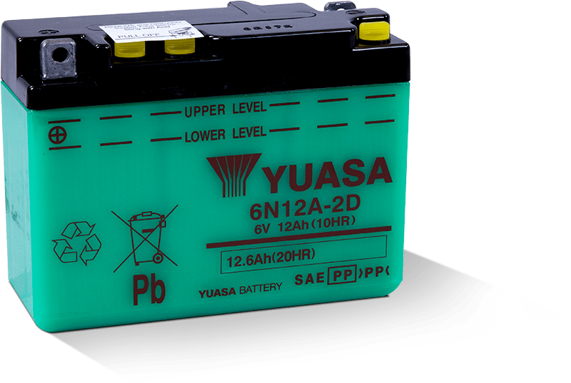 Yuasa 6N12A-2D Conventional 6 Volt Battery - YUAM2612D