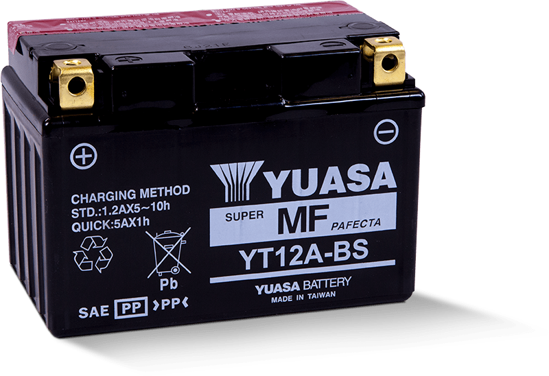 Yuasa YT12A-BS Maintenance Free AGM 12 Volt Battery (Bottle Supplied) - YUAM32ABS