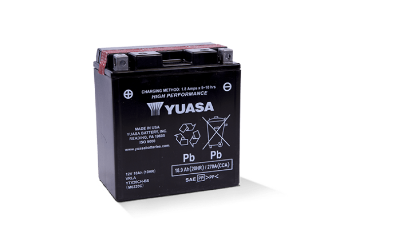 Yuasa YTX20CH-BS High Performance AGM Battery (Bottle Supplied) - YUAM6220C