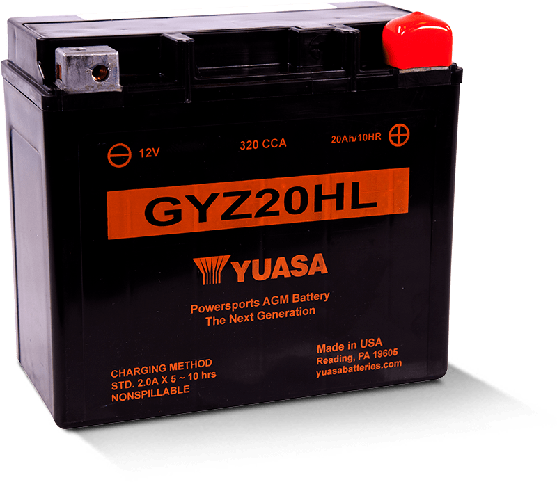 Yuasa GYZ20HL High Performance Maintenance Free AGM 12 Volt Battery - YUAM720GH