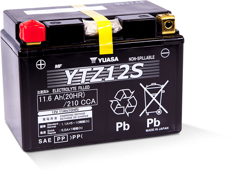 Yuasa YTZ12S Maintenance Free AGM 12 Volt Battery - YUAM7212A