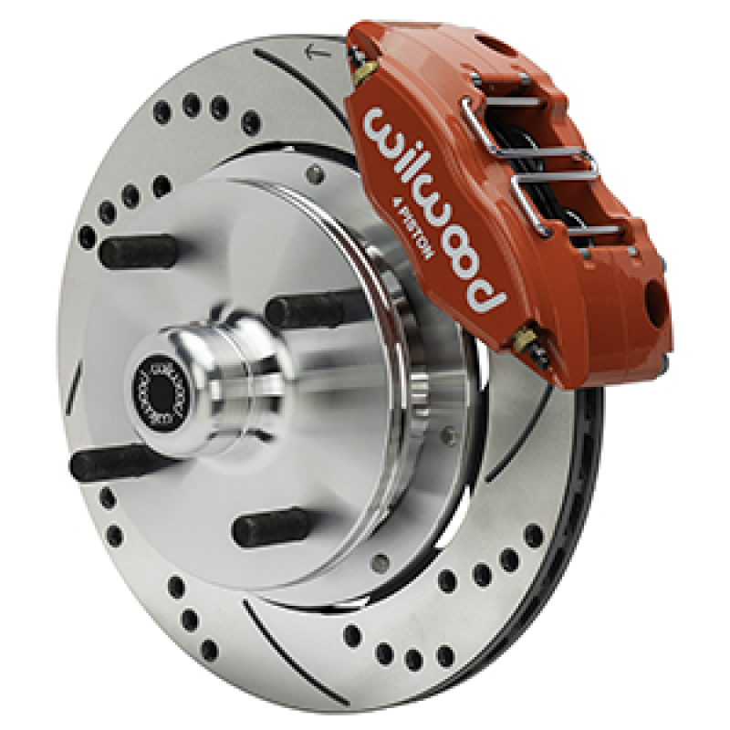 Wilwood 70-72 Porsche 914 Front Powerlite Brake Kit Drilled & Slotted - Red - 140-17473-DR