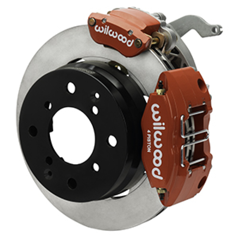Wilwood 70-76 Porsche 914 Rear Powerlite Brake Kit Plain Face - Red - 140-17475-R