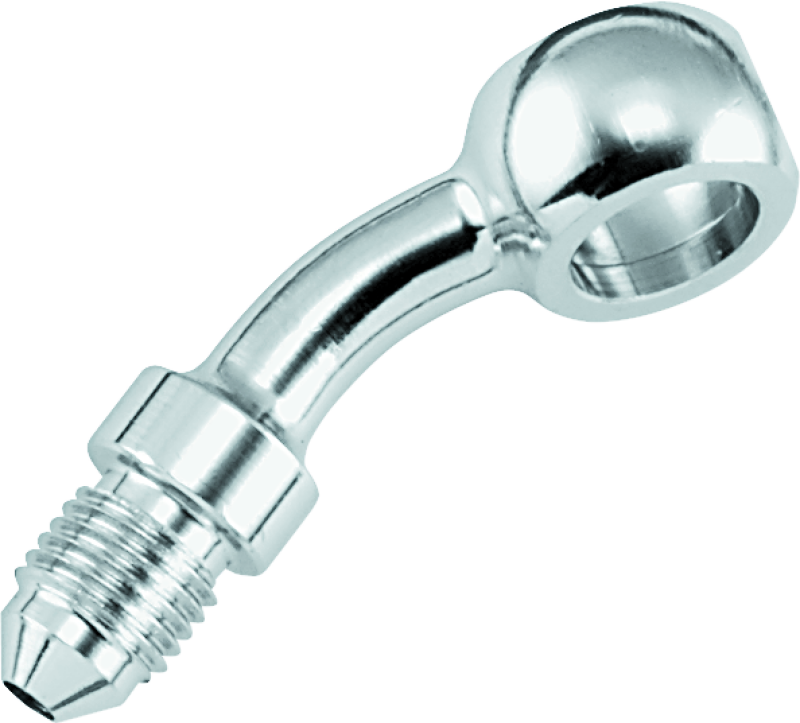 Twin Power Chrome Brake Fitting 3/8 Inch X AN3 35 Degree Banjo Adaptor - 035956