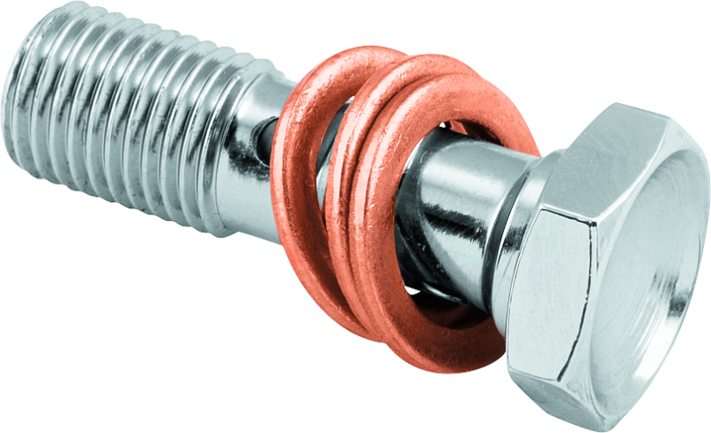 Twin Power Chrome Brake Fitting 3/8-24 Double Banjo Bolt - 035974