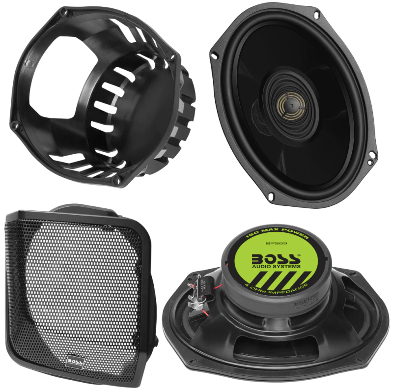 Boss Audio Systems Harley Davidson 6 x 9 Inch Saddlebag Speaker Kit - BHD14