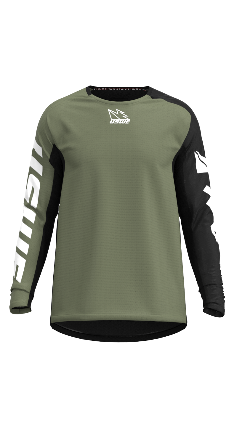 USWE Kalk Off-Road Jersey Olive Green - Small - 80951021050104