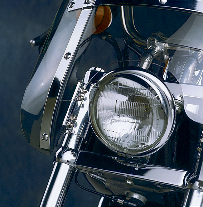 National Cycle 80-09 Harley Davidson FX Wide Glide/Softail Narrow Mount Chrome Kit - KIT-CHM