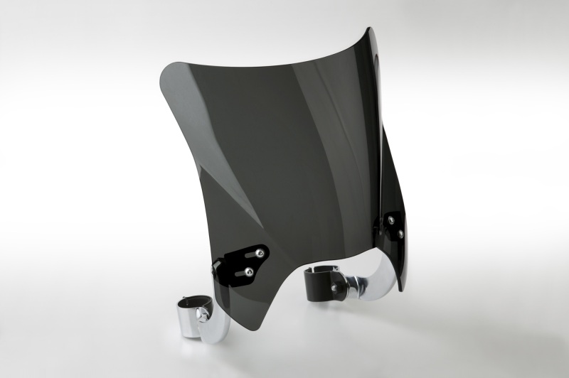 National Cycle Fits 52-56 mm. O.D. Mohawk Chorme Hardware/Curve Bracket/Windshield-Dark Tint - N2837-001