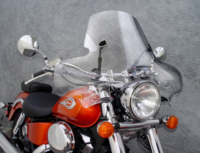 National Cycle 97-03 Honda VT750 Shadow Ace/ 87-04 VS600-1400 Intruder Plexifairing 2-Clear - N8262-01