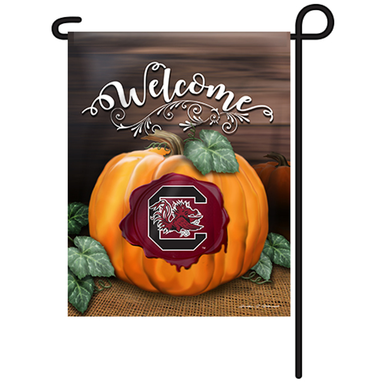 South Carolina Gamecocks 12 in. Halloween Pumpkin Sign - Halloween Pumpkin  Signs