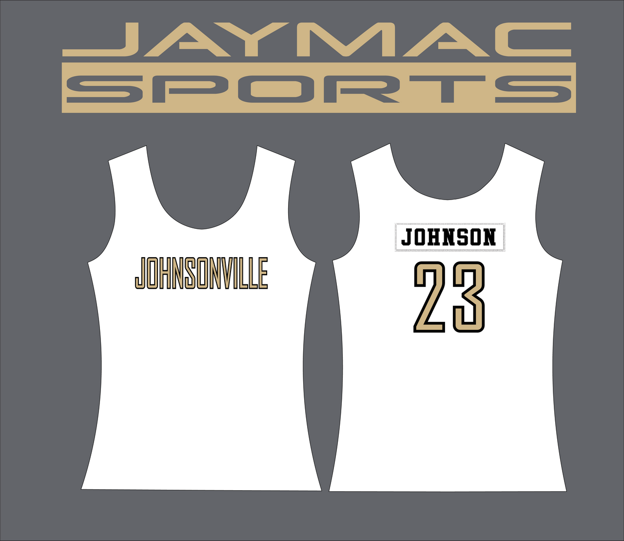 Johnsonville Softball All Star Parent Shirt - Tank Top Gold