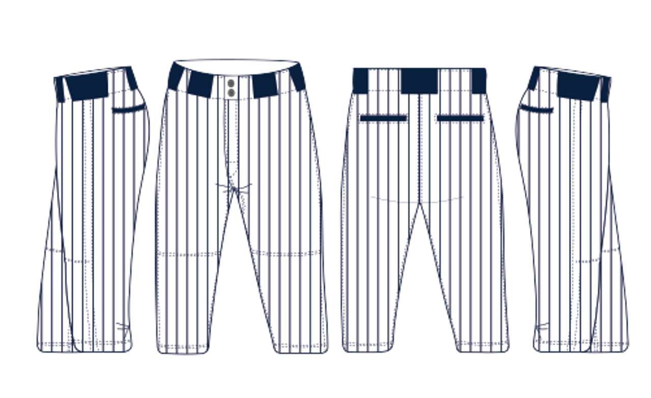 Navy Pinstripe Baseball Pants Knickers