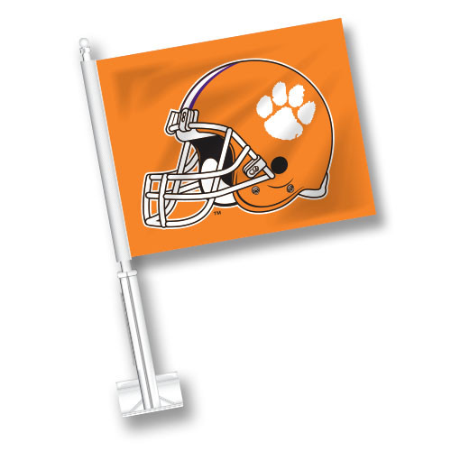 Clemson Car Flag - Helmet