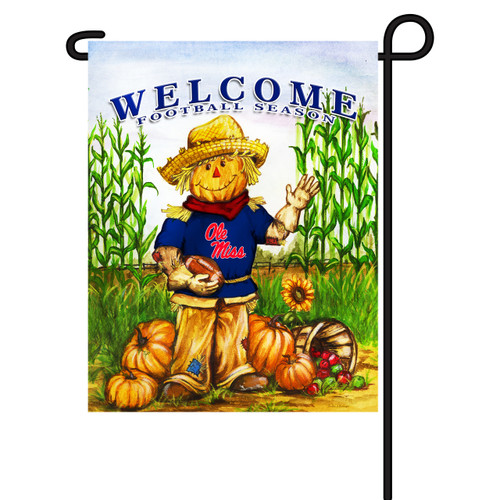 Ole Miss Scarecrow Garden Flag