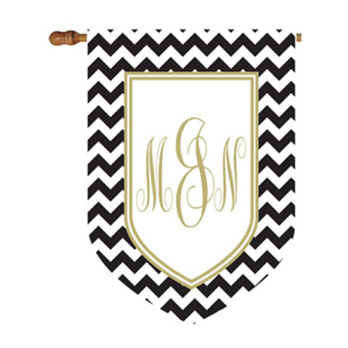 Chevron Shield Monogram House Flag