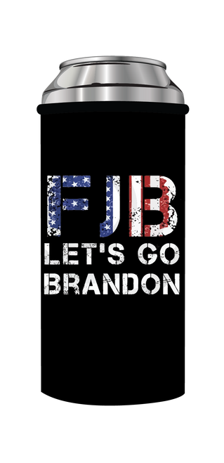 FJB - Let's Go Brandon Slim Can Hugger (Energy/Ultra) - Black