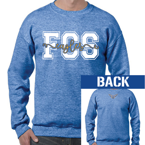 FCS Script Eagles Sweatshirt - Heather Sport Royal FCS Script Eagles Sweatshirt - Heather Sport Royal