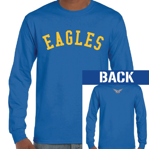 FCS Eagles Royal Longsleeve T - Arch Eagles Design