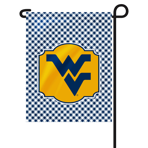 WV Mountaineers Garden Flag - Gingham