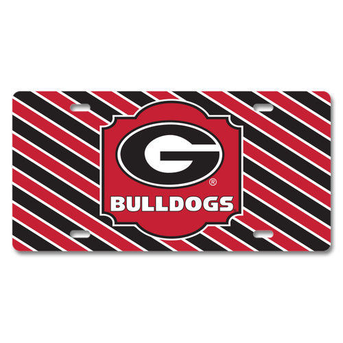 Georgia Metal License Plate - Stripes