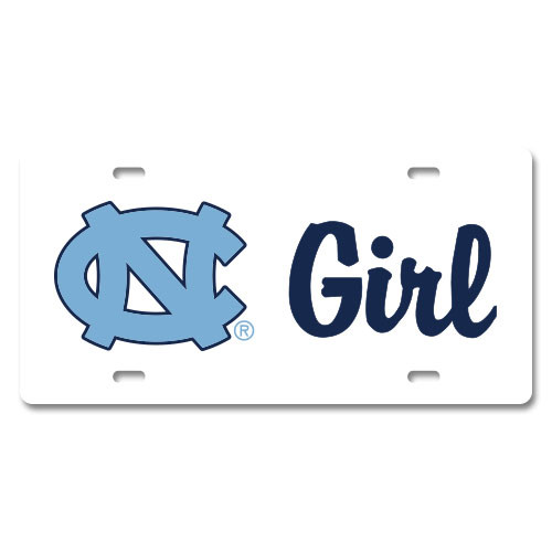 UNC Metal License Plate - Girl