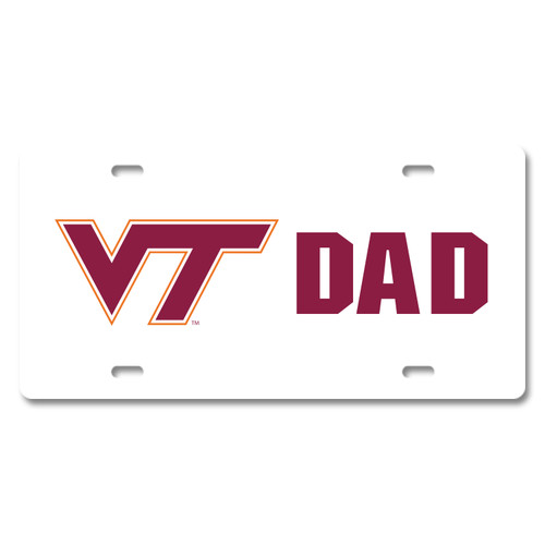 VA Tech Metal License Plate - Dad