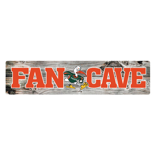 Miami 4"x18" Metal Sign - Fan Cave