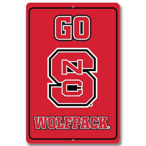 North Carolina State 12" x 18" Metal Sign - Go