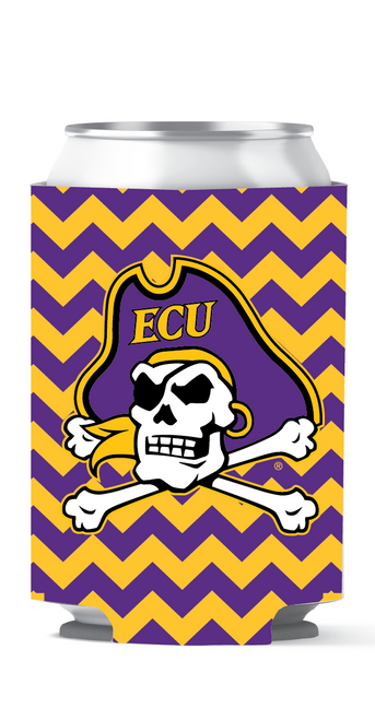 East Carolina Can Coozie - Chevron