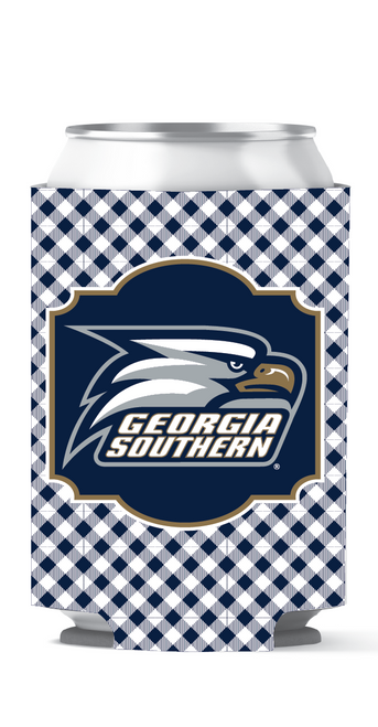 Georgia Southern Can Coozie - Gingham