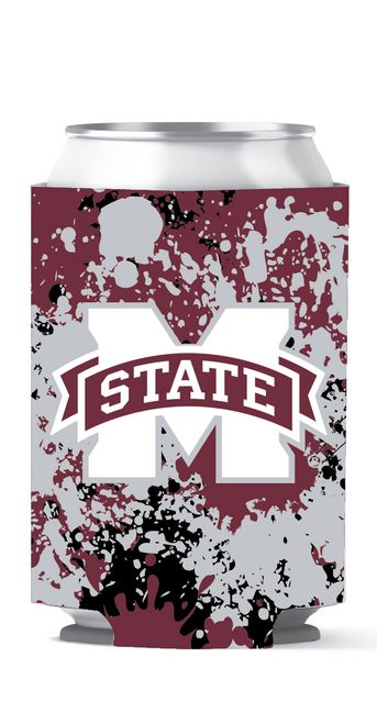 Mississippi State Can Coozie - Splatter