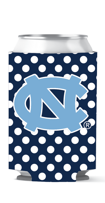 North Carolina Can Coozie - Dots Alternate